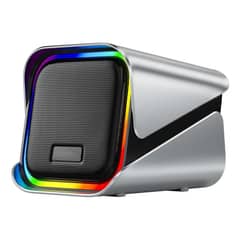 CASTLEN - Parlante Bluetooth Portátil Bocinas Inalámbrica Con RGB Negro
