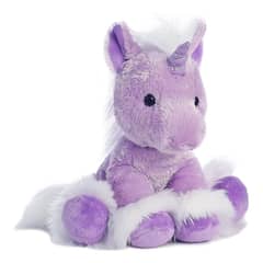AURORA - Peluche Fantasy Unicornio Púrpura 30 Cms - Mediano