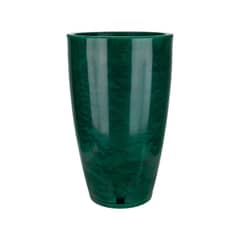 FLORIDIS - MACETERO VERDE EFECTO MARMOL AMSTERDAM 65CM ALTO CON PLATO