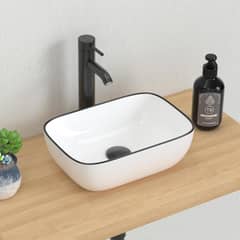 LONEASY - Lavamanos Sobreponer RectáNgulos CeráMica 45x33cm Desagüe