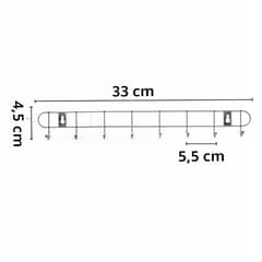 GENERICO - Colgador perchero aluminio de pared para toalla ropa 08
