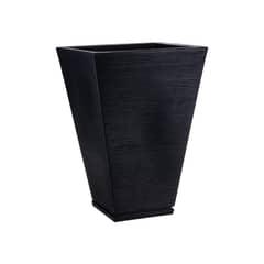 FLORIDIS - MACETERO NEGRO ZURIQUE 55CM ALTO CON PLATO