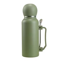 BAZUCA - Termo Matero 1.3 Litros Acero Inoxidable + Mate Y Bombilla Verde