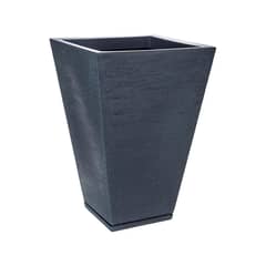FLORIDIS - MACETERO GRAFITO ZURIQUE 55CM ALTO CON PLATO