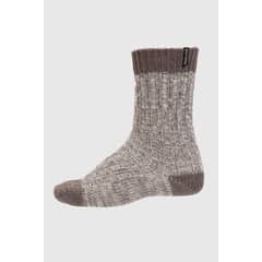 WILD LAMA - Calcetin Outdoor Tepe Fibras Sustentables Café