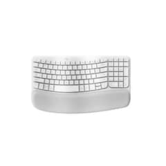 LOGITECH - Teclado Ergonómico Inalámbrico Wave Keys Blanco Crudo