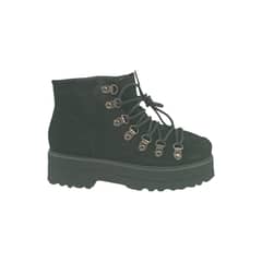 HERIEL - Bota Negra Gamuza Mujer