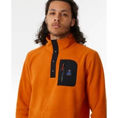 RIP CURL - Poleron Micropolar Search Fleece Crew Naranjo Hombre - Naranjo