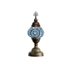 TURKUAZ - Lámpara turca de mesa S prisma turquesa