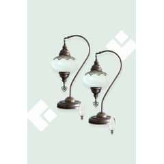 TURKUAZ - Set de Lámparas cisne de velador Izmir + Ampolletas
