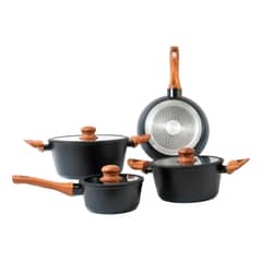 KEEP - Bateria De Cocina Ollas 7 Piezas Antiadherente Granito