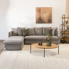 AMOBLE - Sofa Jacinta Seccional Izquerdo Gris Mh Amoblé