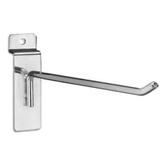 GENERICO - Ganchos Cromados de 25cm para Panel Ranurado - Pack de 50