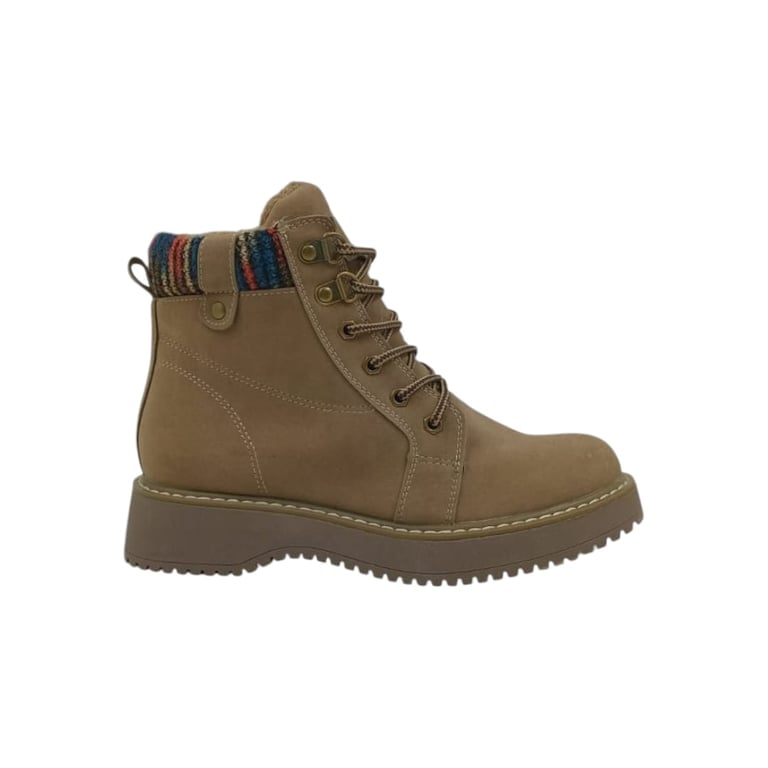 Botín Khaki Bajo Mujer