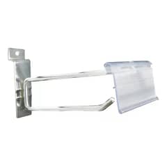 GENERICO - Pack de 50 Ganchos Doble para Panel Ranurado 30 cm Cromado