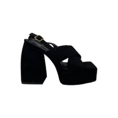 HERIEL - Sandalia Negra Plataforma Mujer