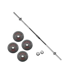 GENERICO - Pack Barra Recta Pre - O 1.5mts Desmontable + 4 Discos 2.5kg