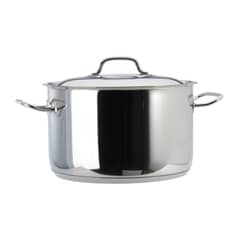LACOR - Olla con Tapa y Asas 10lt Acero Inoxidable 28x17cm