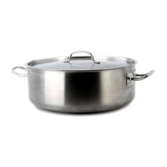 LACOR - Cacerola Baja con Tapa 27lt Acero Inoxidable 45x17cm