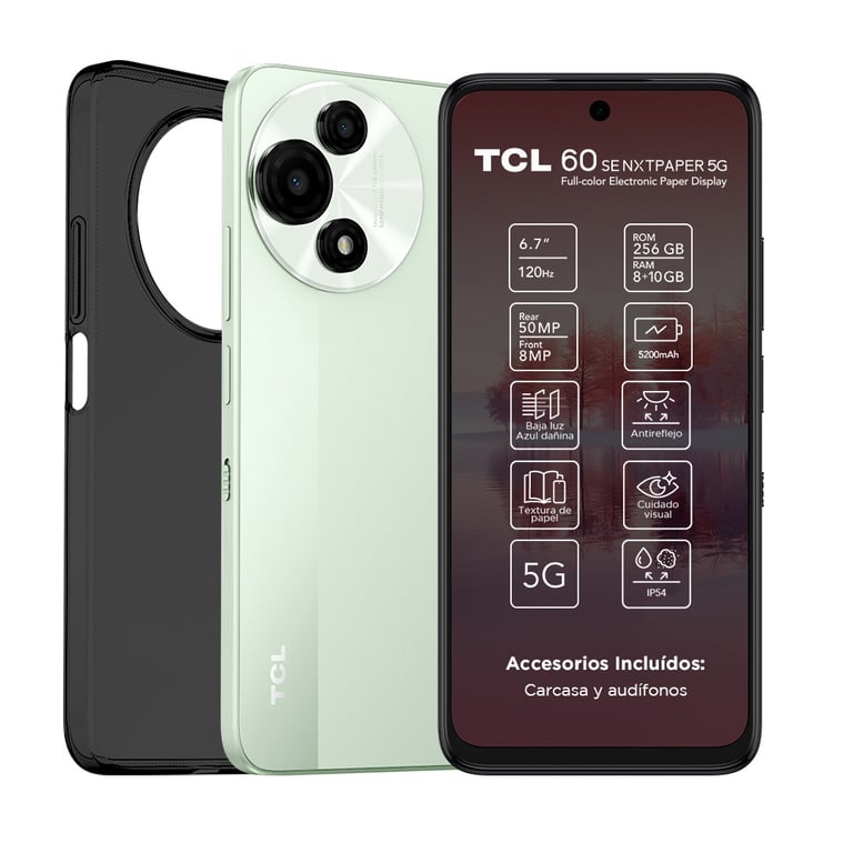Smartphone 60SE NXTPAPER 5G 256+8GB Verde Menta