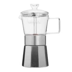 VITREX - Cafetera Italiana 9 Tazas Crystal 360 ml