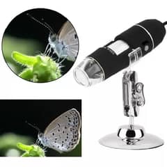 GENERICO - Microscopio digital USB 1000x cámara con 8 LEDs educativo color negro