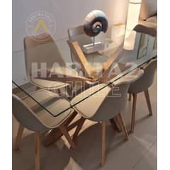 HABITA2 CHILE - COMEDOR TULIP WARM 140X80- 6 PUESTO BEIGE