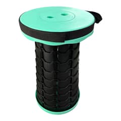 GENERICO - Piso Taburete Retráctil Altura Ajustable y Portátil - Negro y Verde