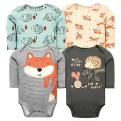TEDMIMAK - Pack de 4 Bodies Animalitos bebé