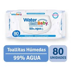 EMUBABY - Toallitas Húmedas Water 80unid Hipoalergénicas