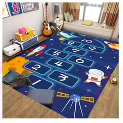 GENERICO - Alfombra para niño azul diseño numeros 120x160 cm wm