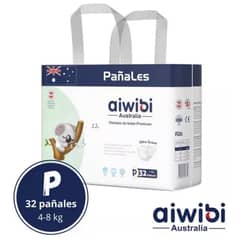 GENERICO - Pañales Premium P 32 Pcs Aiwibi