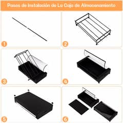 GENERICO - Pack 2 Organizador Con Ruedas Para Bajo De La Cama