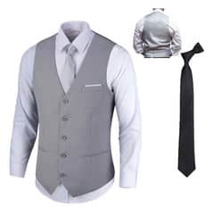 XPRESS RECHARGE - Set de 3 piezas Gillette de vestir , Corbata lisa, camisa blanca