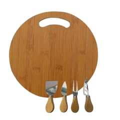 GENERAC - Tabla Madera + Cuchillos Servir Queso O Picoteo