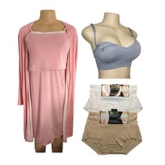 MEDIA LUNA - Pack maternal bata camisola sostén calzones