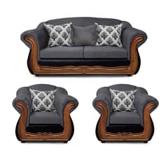 AMERICA DECORA - Living 3-1-1 Grand Búfalo Mixto Gris X