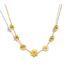 GENERICO - Collar FLORES en acero inoxidable