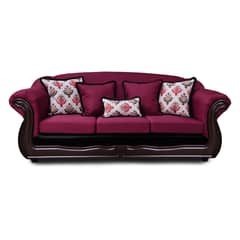 AMERICA DECORA - Sofá Para 4 Personas Grand Búfalo Mixto Rojo