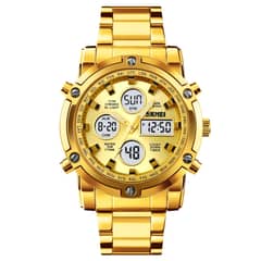 SKMEI - Reloj pulsera hombre elegante moderno análogo digital luminoso