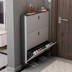 IDEEHOUSE - Zapatero Vertical de 3 Puertas Abatibles – (120×80×24 cm)