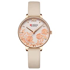 CURREN - Reloj cuarzo pulsera clásica cuero damas moda elegante de lujo