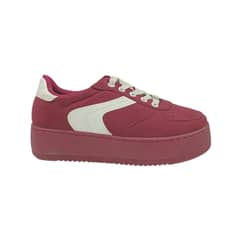 HERIEL - Zapatilla Burdeos Plataforma Mujer