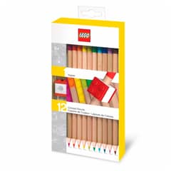 GENERICO - LAPICES DE COLORES LEGO CON TOPPER PAQUETE DE 12 SANTOKI