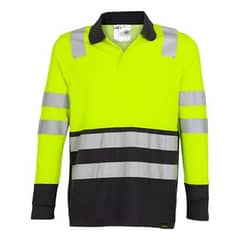 T-WORLD - Polera Cuello Pique Alta Visibilidad Bi Color Ml Hombre - Naranja