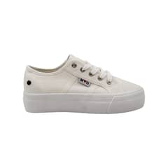 HERIEL - Zapatilla Blanca Lona Mujer