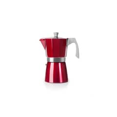 IBILI - Cafetera Italiana Express 600ml Aluminio Rojo Evva