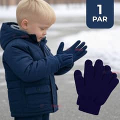 LINE - Guantes 11cm Escolares Niña y Niño Azul Oscuro