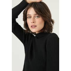 PRIVILEGE - Sweater negro trenzas 2657 - Negro