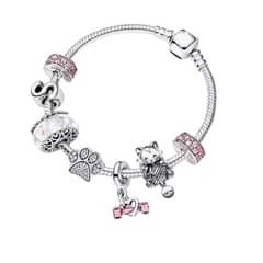 GENERICO - Pulsera con Charm Plateado “Amor Gatuno” Dulzura y ternura con estilo
